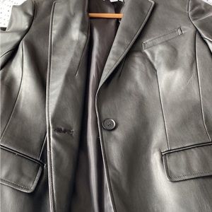 Womenβs leather blazer